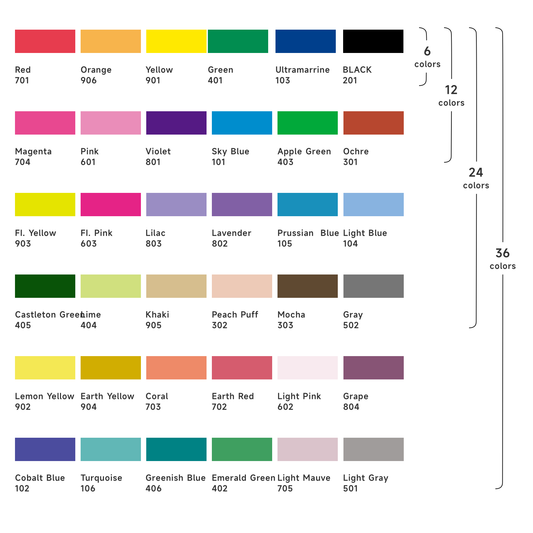 Kearing Ellipse Iron-on Transfer Pen | 24 Colors Set