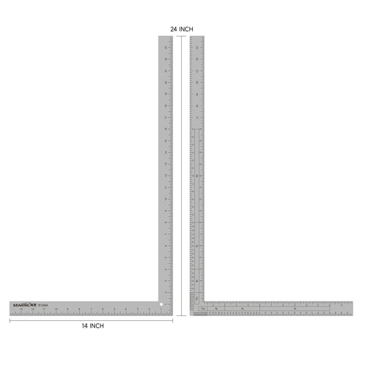 Kearing 24” × 14” Aluminum L Square Ruler 5124A
