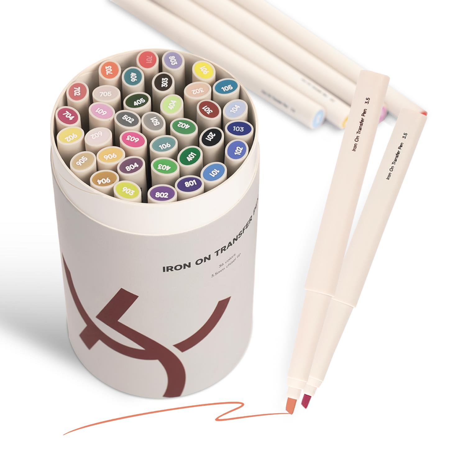 Kearing Ellipse Iron-on Transfer Pen | Vibrant 36 Color Set