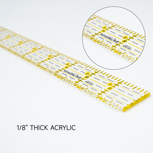 Kearing 12” × 1” Mini Patchwork Quilting Ruler