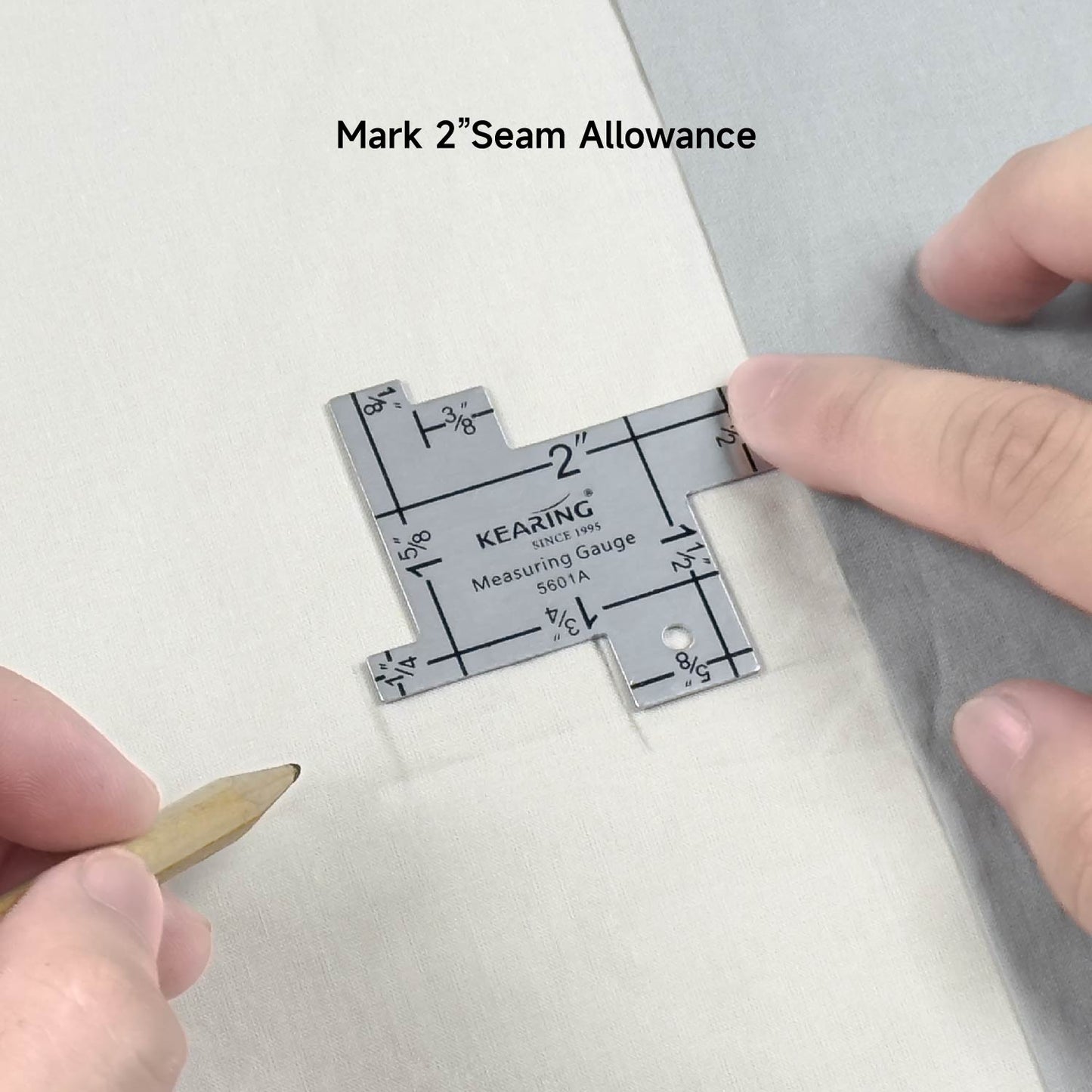 Kearing Aluminium Seam Gauge for Sewing and Quilting