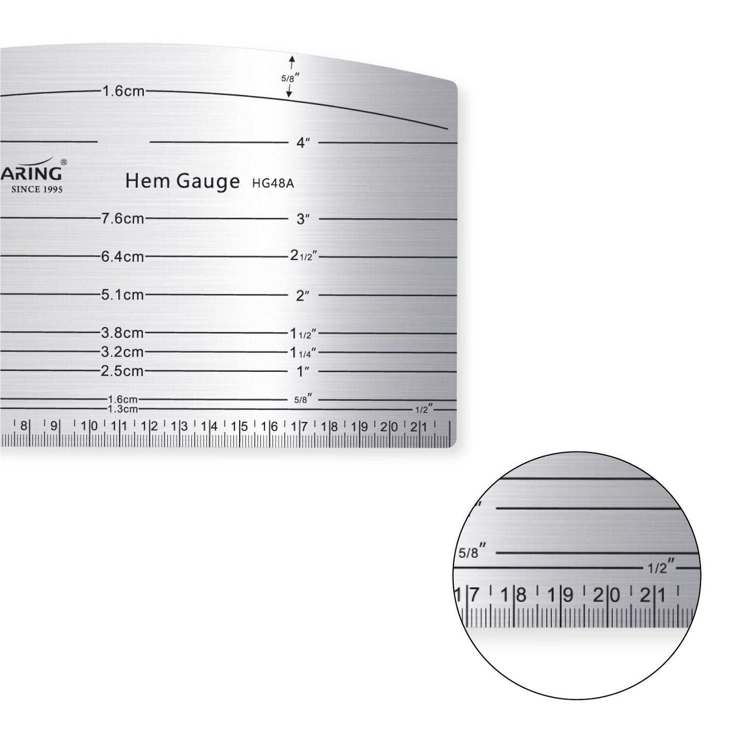 Kearing Aluminum Hem Gauge