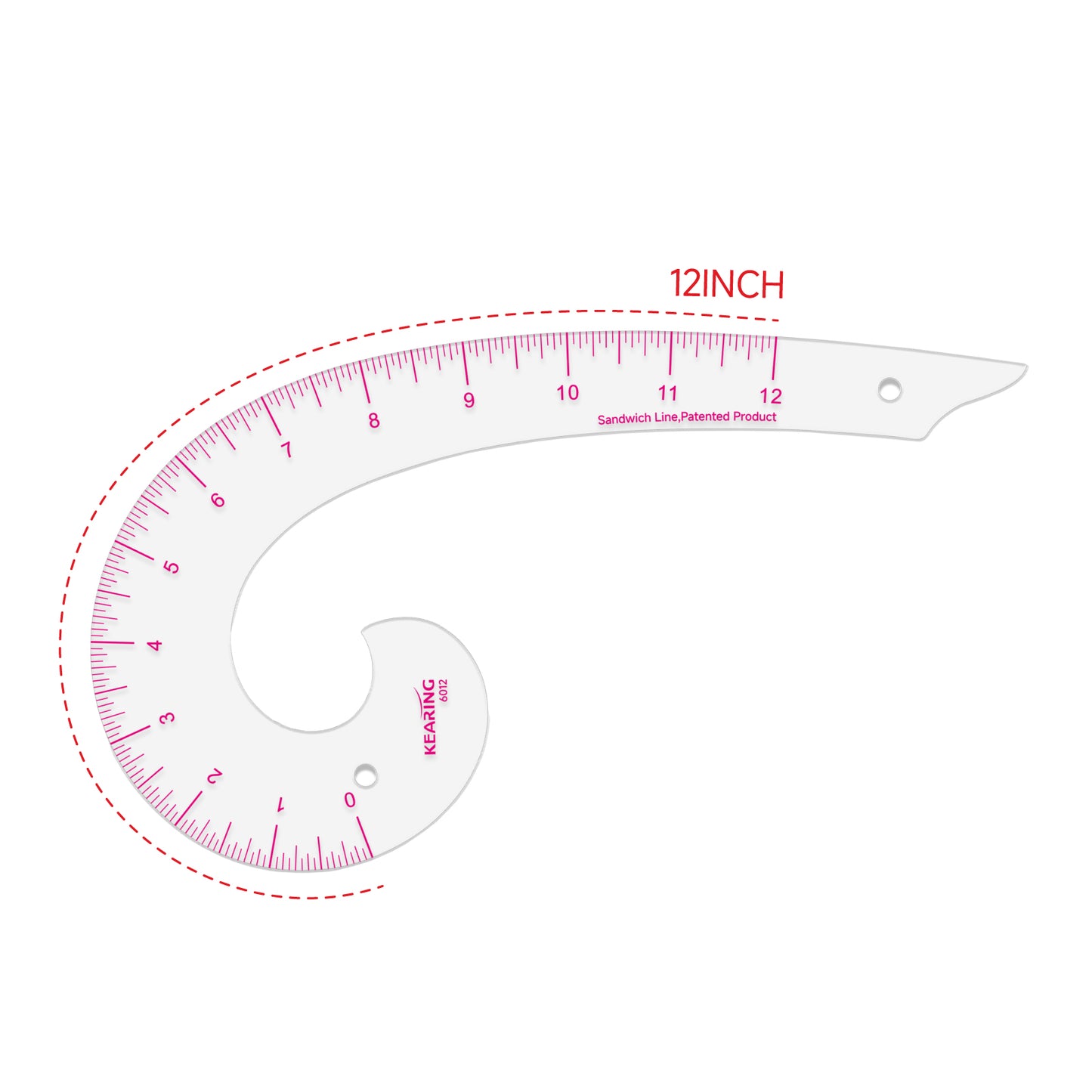 Kearing 6012 Plastic Curve Ruler 12”