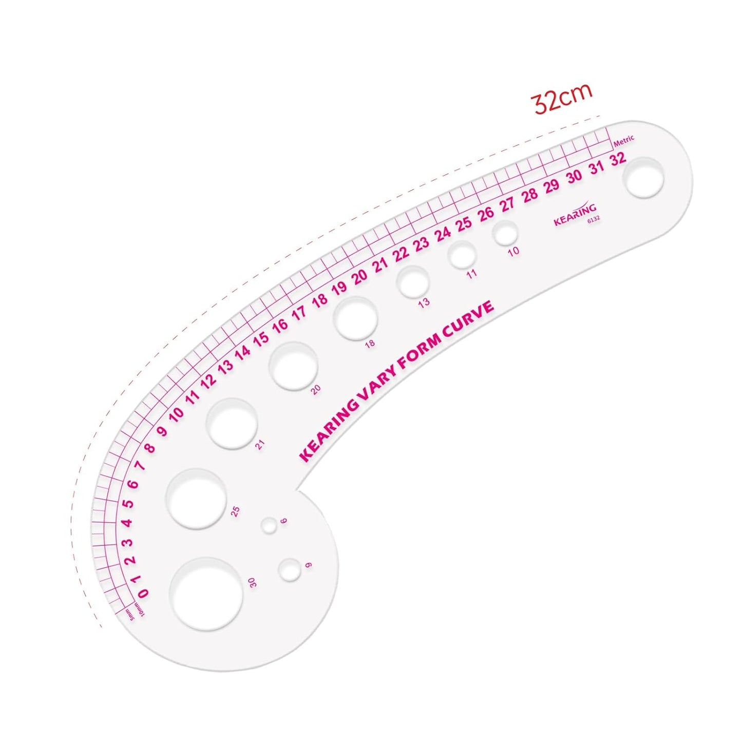 UK Vary Form Curve Ruler for Sewing, Pattern Making, French Curve Ruler Clear