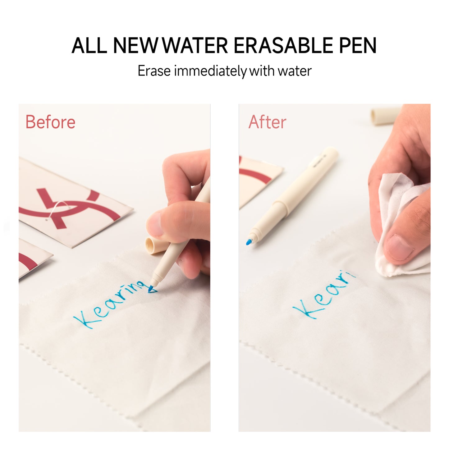 Fabric Marking Pen - Water Erasable Non Toxic Pen - Bold Tip
