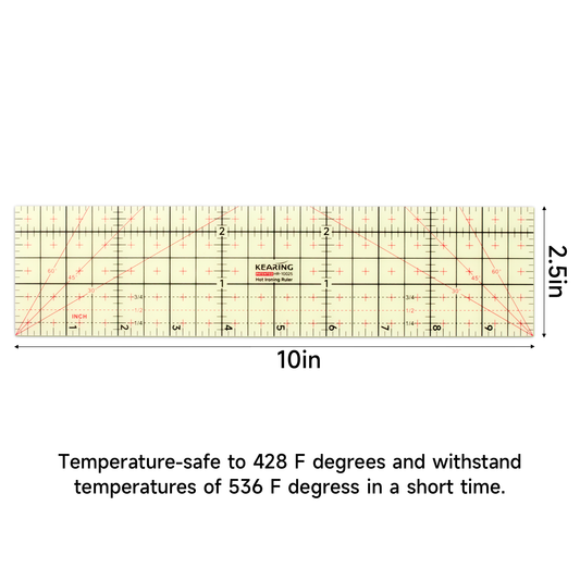 Kearing Hot Ironing Ruler 10” × 2.5”
