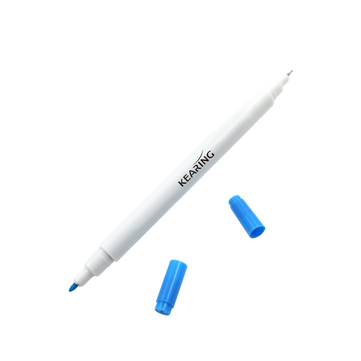 UK Dual Tip Water Erasable Pen Blue - 1 mm Bold Tip & 0.5 mm Fine Tip - 12 Pack