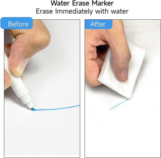 UK Water Erasable Pens Blue or White, 12-Pack