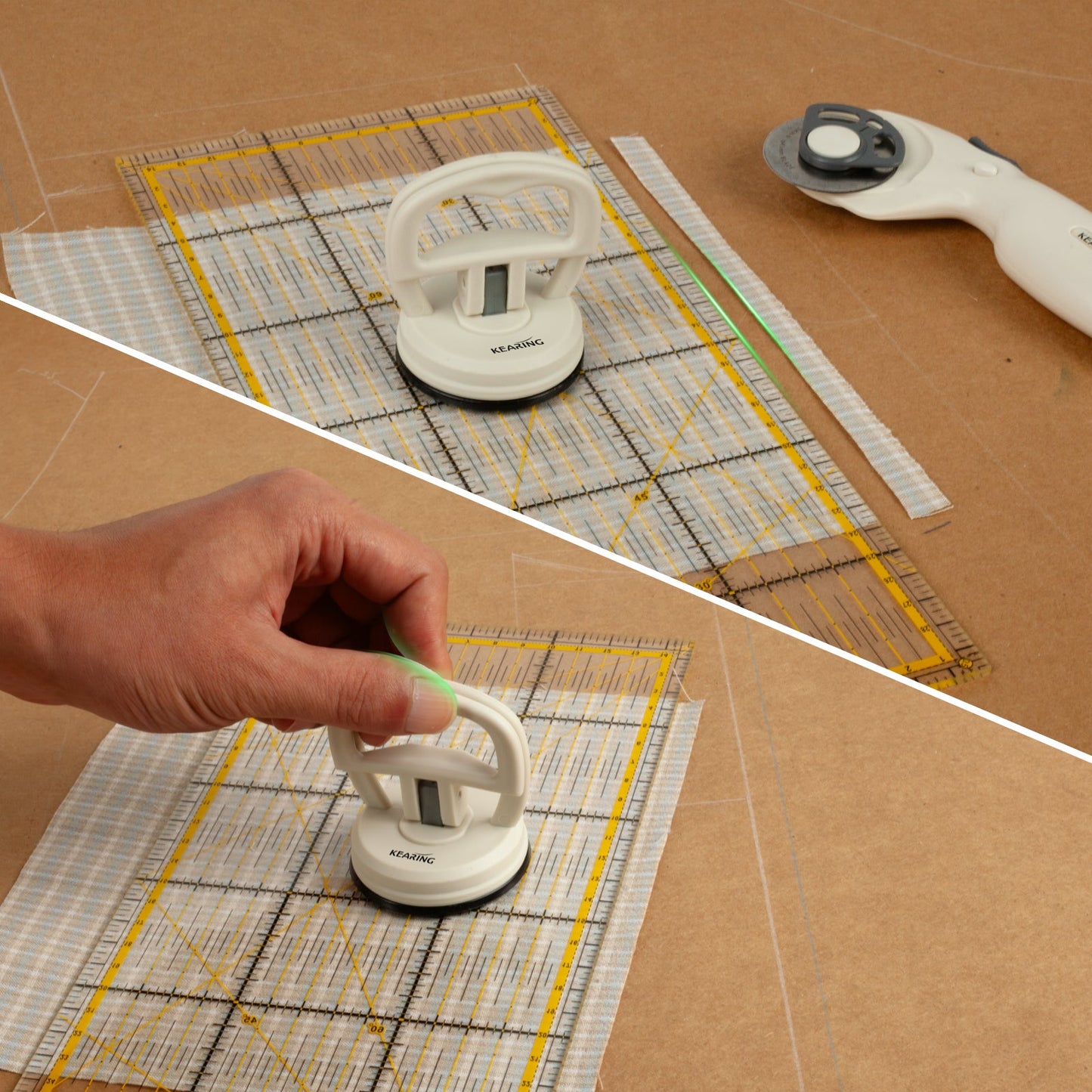 UK Suction Cup Ruler Handle for Quilting and Sewing Rulers