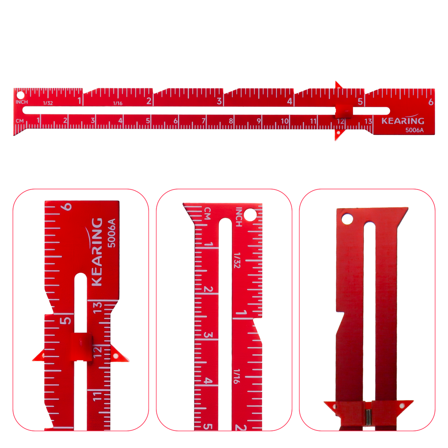 UK Sliding Marker Sewing Gauge for Hems, Tucks, Pleats, Buttonholes - 6" or 7"