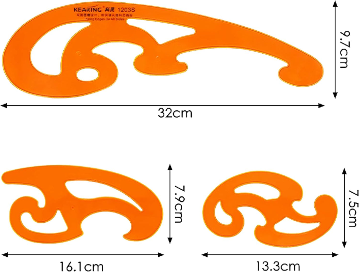 UK Kearing French Curve Ruler Template