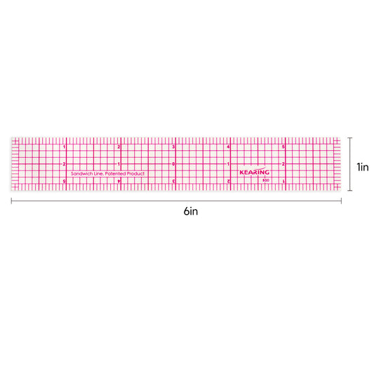 Kearing B50 Plastic Pattern Grading Ruler 6”