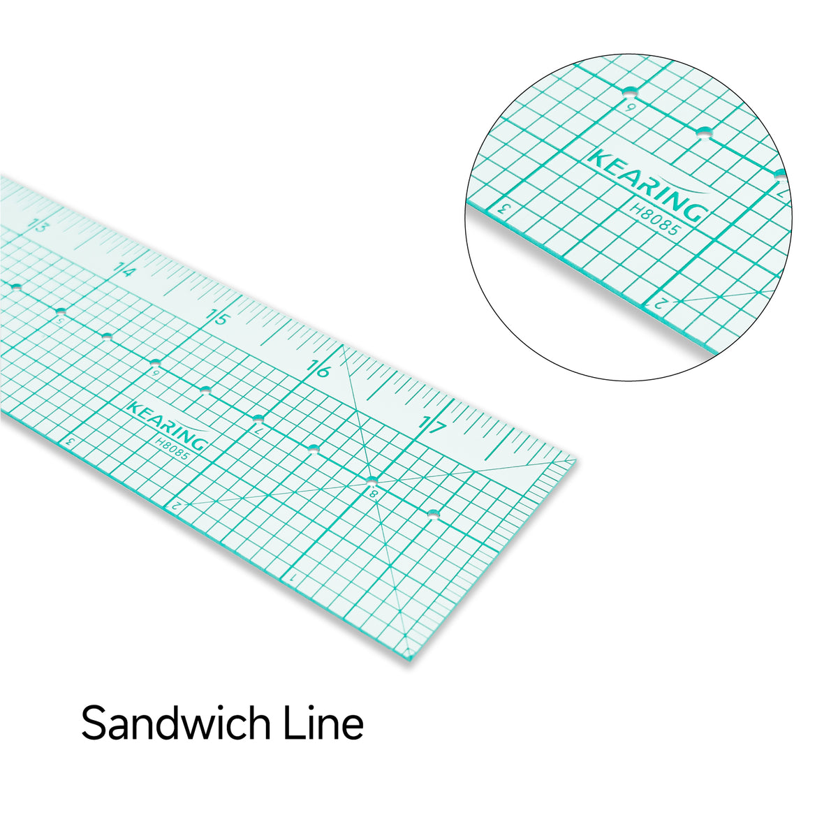 Hake Grading Ruler UK Kearing H8085 Pattern Grading Ruler with Holes 18” – Kearing UK