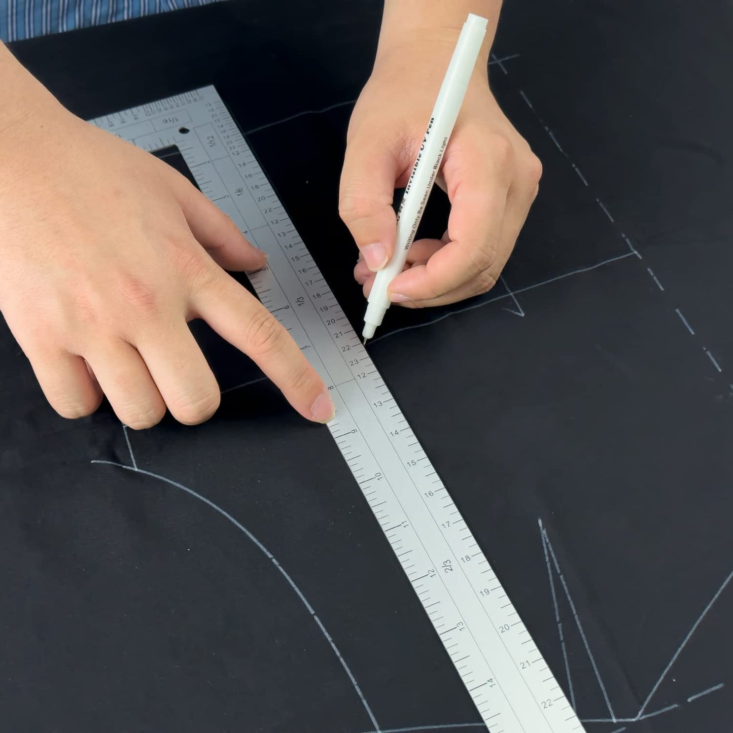 UK Double Sided L Square Ruler, Aviation Aluminum Ruler
