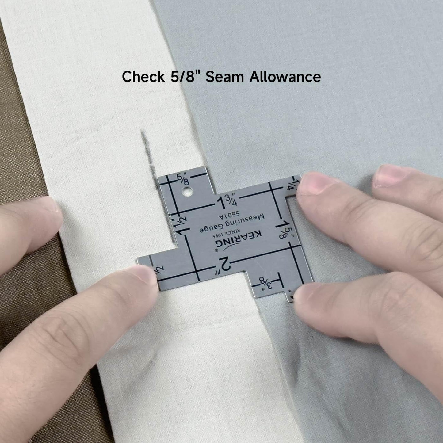 UK Kearing Aluminum Seam Gauge for Sewing and Quilting - Heavy Duty Measuring Gauge Ruler