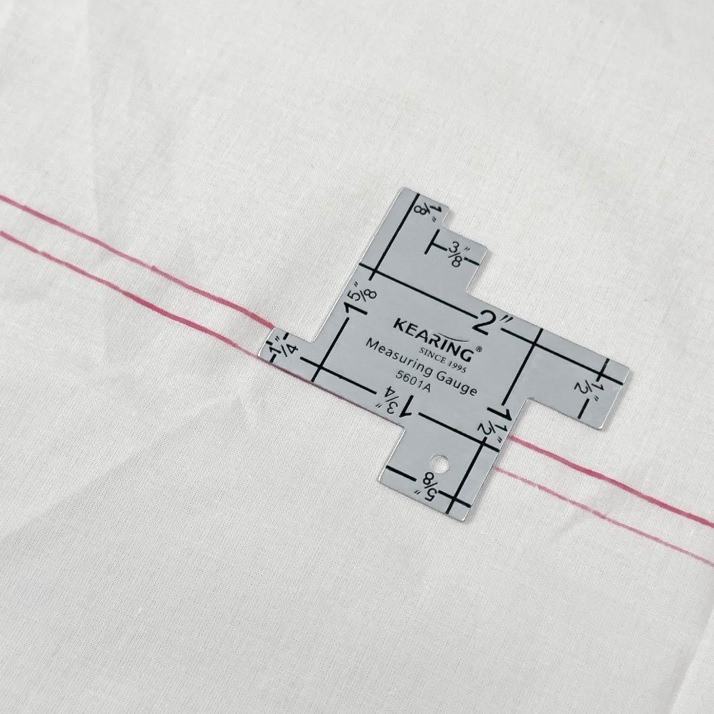 UK Kearing Aluminum Seam Gauge for Sewing and Quilting - Heavy Duty Measuring Gauge Ruler