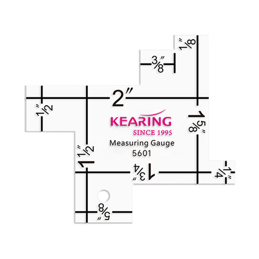 UK Plastic Seam Gauge for Sewing and Quilting, Measuring Gauge Ruler - 1/8" to 2"