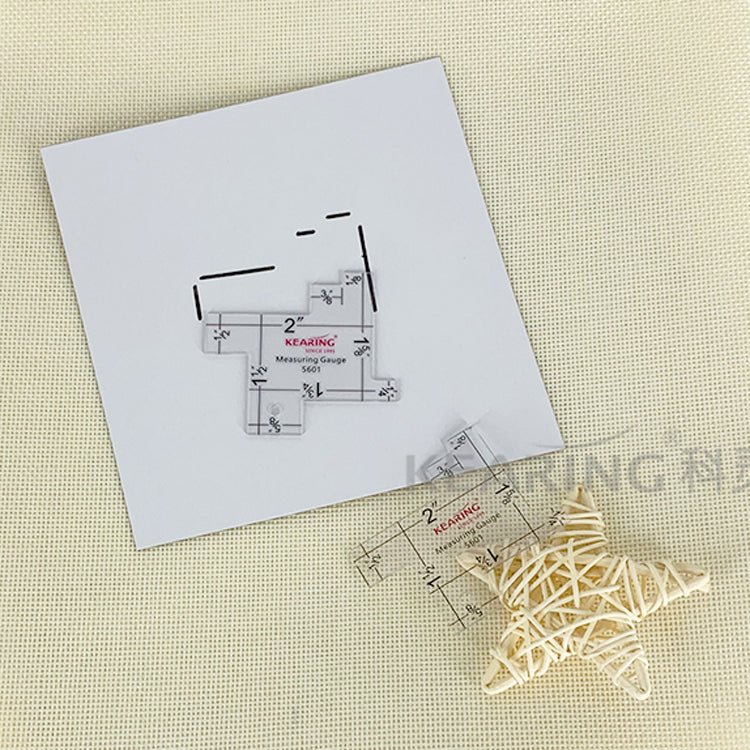 UK Plastic Seam Gauge for Sewing and Quilting, Measuring Gauge Ruler - 1/8" to 2"