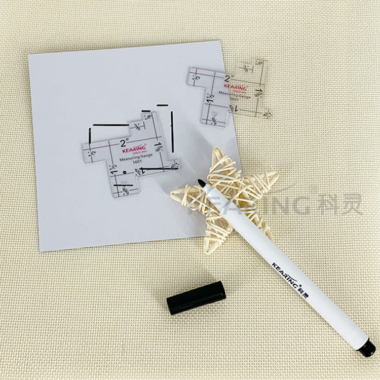 UK Plastic Seam Gauge for Sewing and Quilting, Measuring Gauge Ruler - 1/8" to 2"