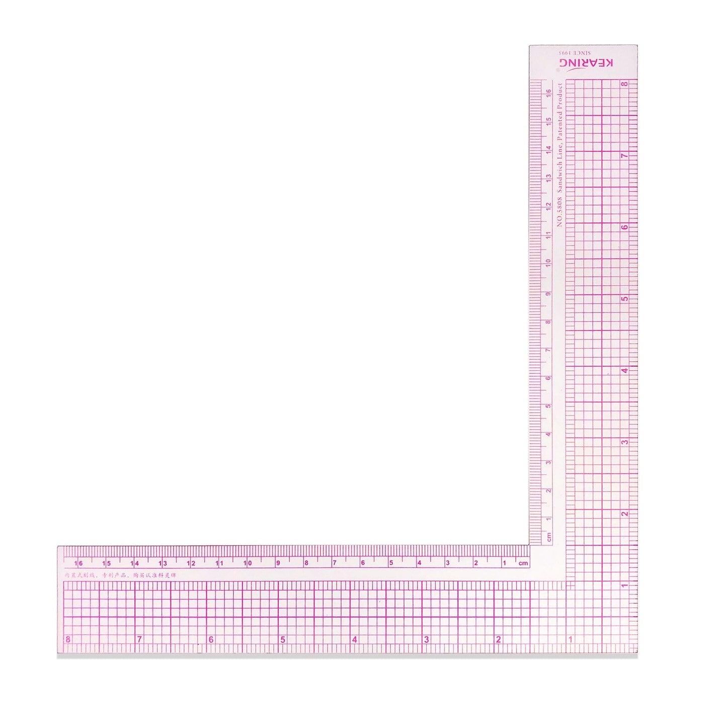 UK  Plastic L Square Ruler, Clear Framing Square Ruler - Imperial and Metric Markings