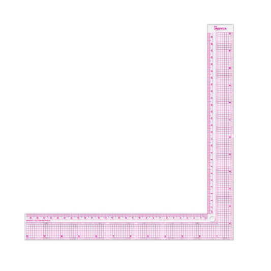 UK  Plastic L Square Ruler, Clear Framing Square Ruler - Imperial and Metric Markings