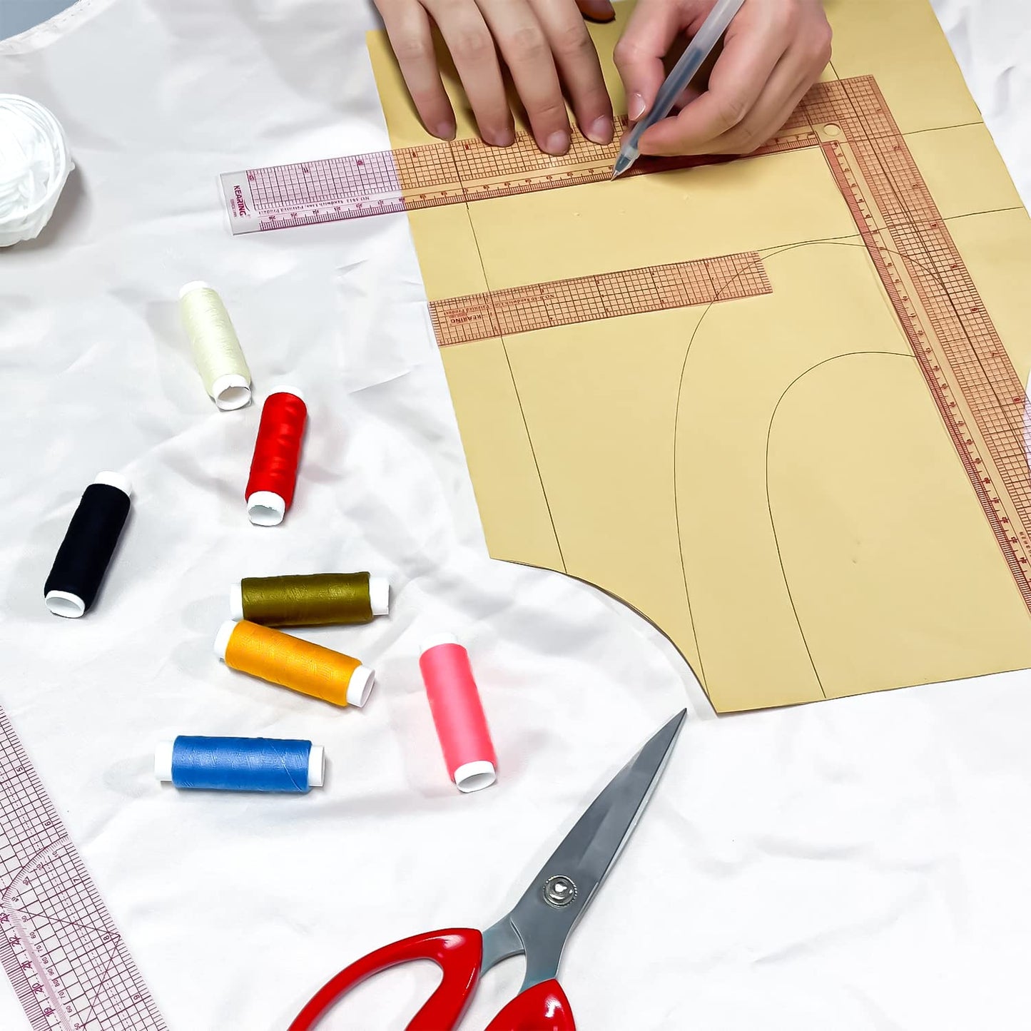 UK  Plastic L Square Ruler, Clear Framing Square Ruler - Imperial and Metric Markings
