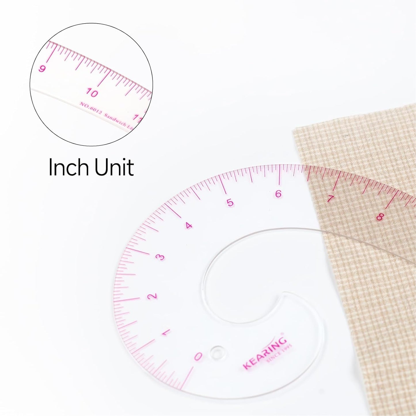 UK Comma Shaped French Curve Ruler for Pattern Making, Sewing, Quilting, Clear 12"