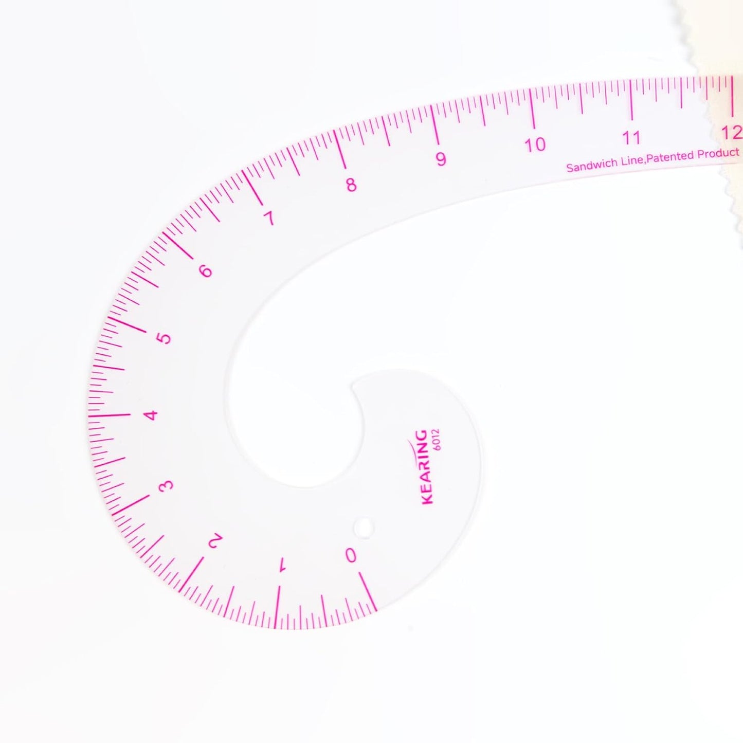 UK Comma Shaped French Curve Ruler for Pattern Making, Sewing, Quilting, Clear 12"