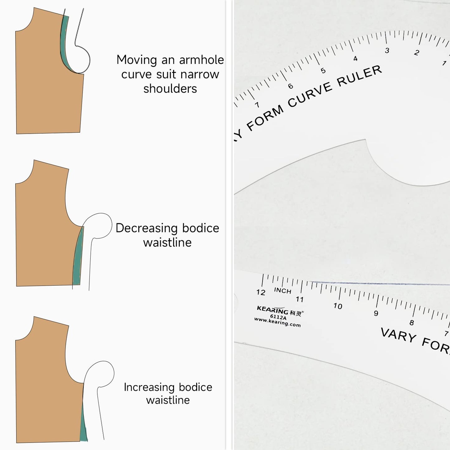 UK Vary Form Curve Ruler for Sewing, Pattern Making, Quilting, Heavy Duty
