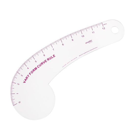 UK Vary Form Curve Ruler for Sewing, Pattern Making, French Curve Ruler Clear