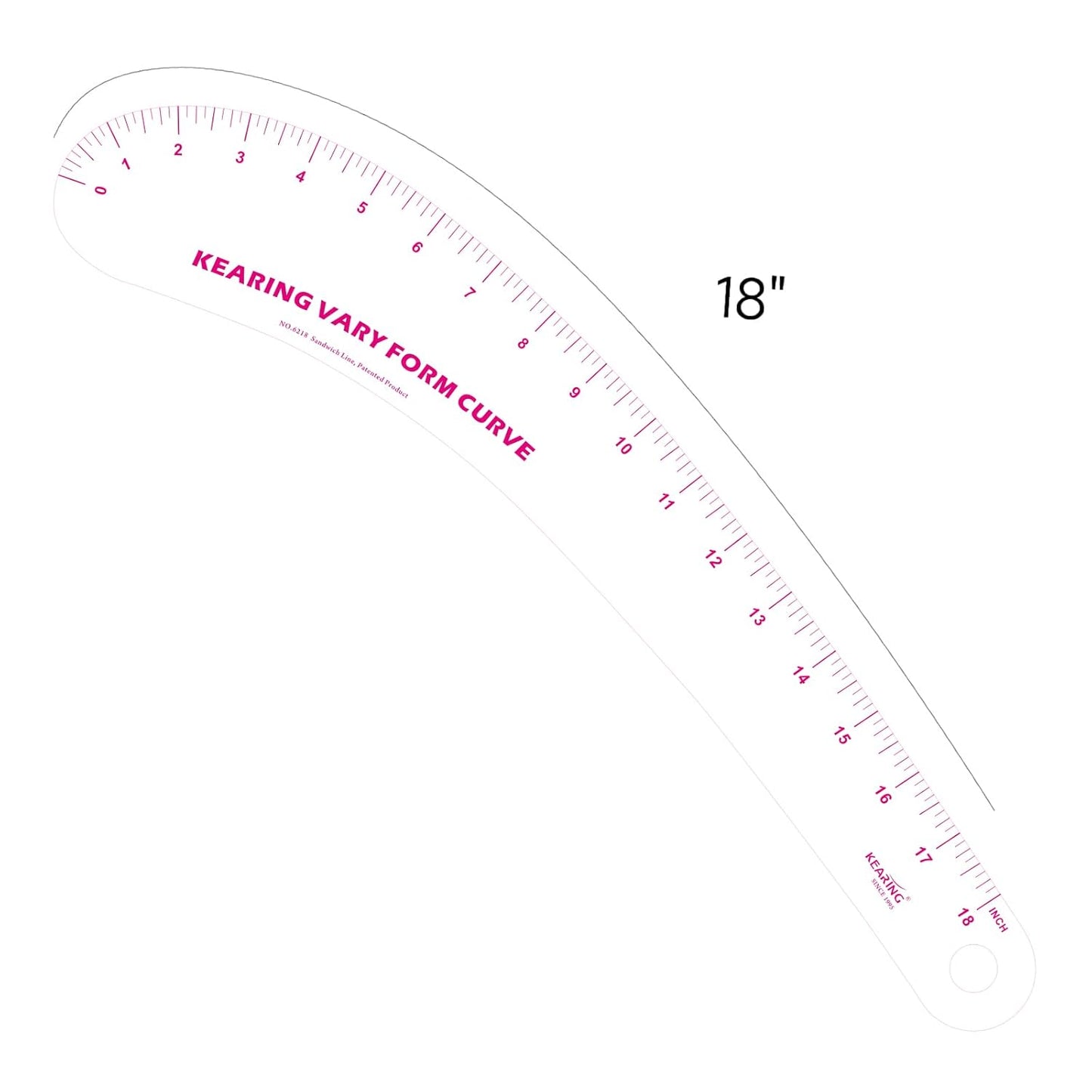 UK Vary Form Curve Ruler for Sewing, Pattern Making, French Curve Ruler Clear