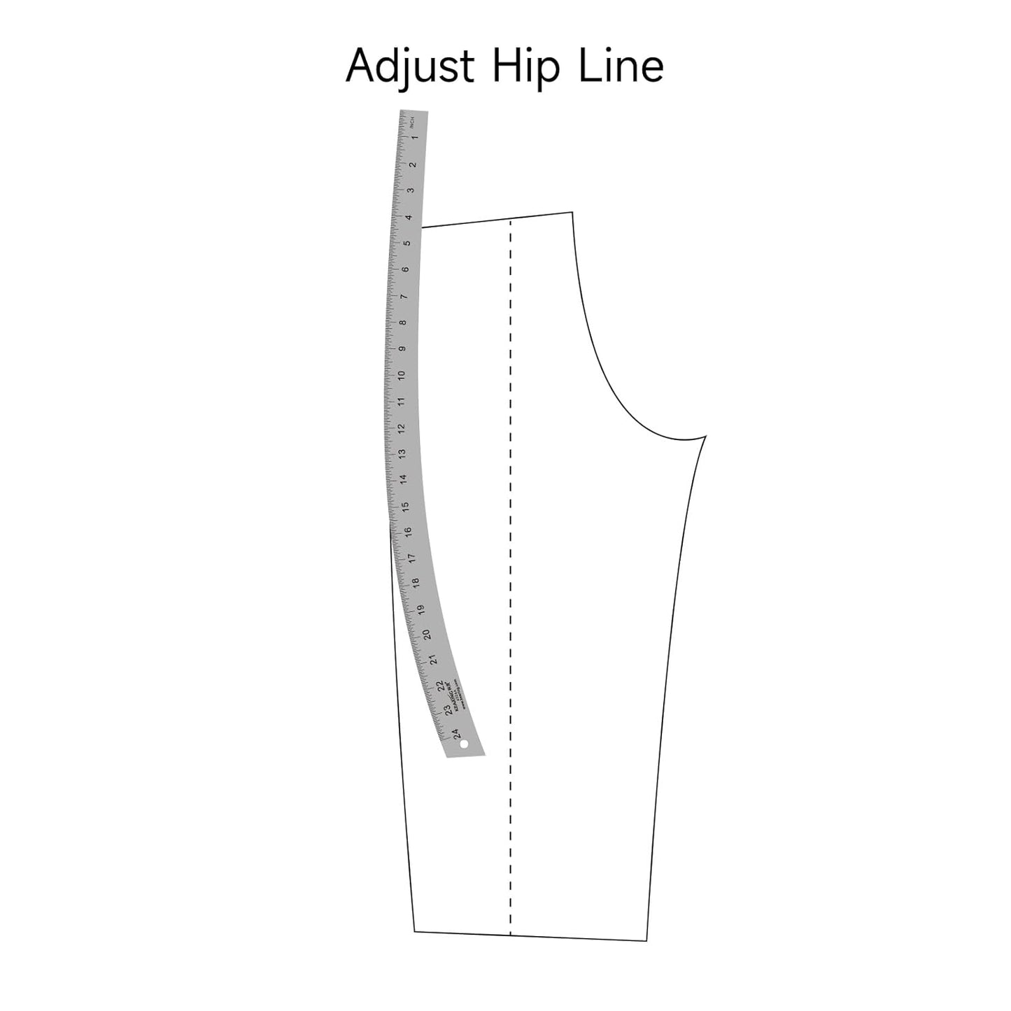 UK French Curve Ruler, Heavy Duty Aerospace Aluminum - 24"