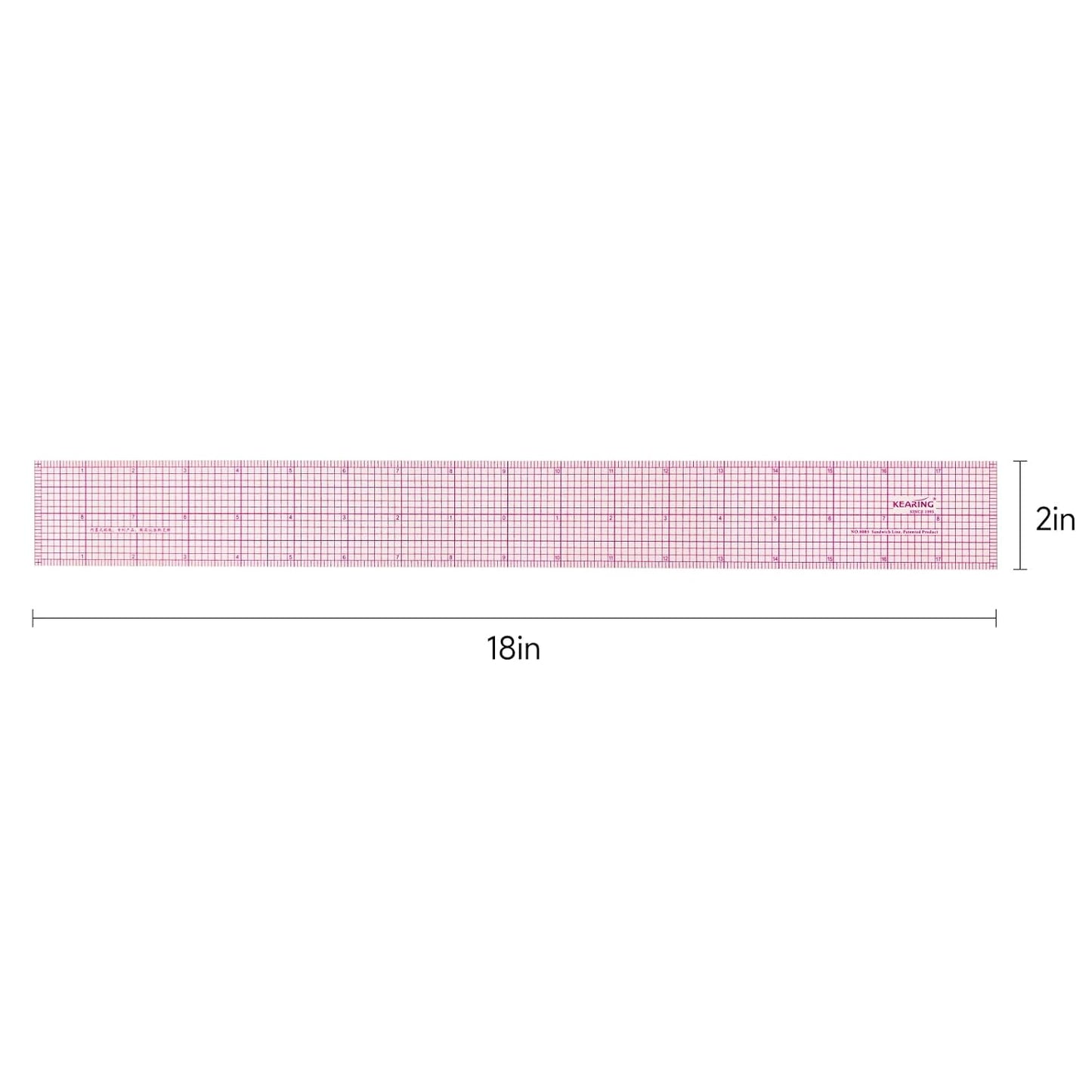 UK Pattern Grading Ruler – Clear Plastic Sewing & Quilting Ruler