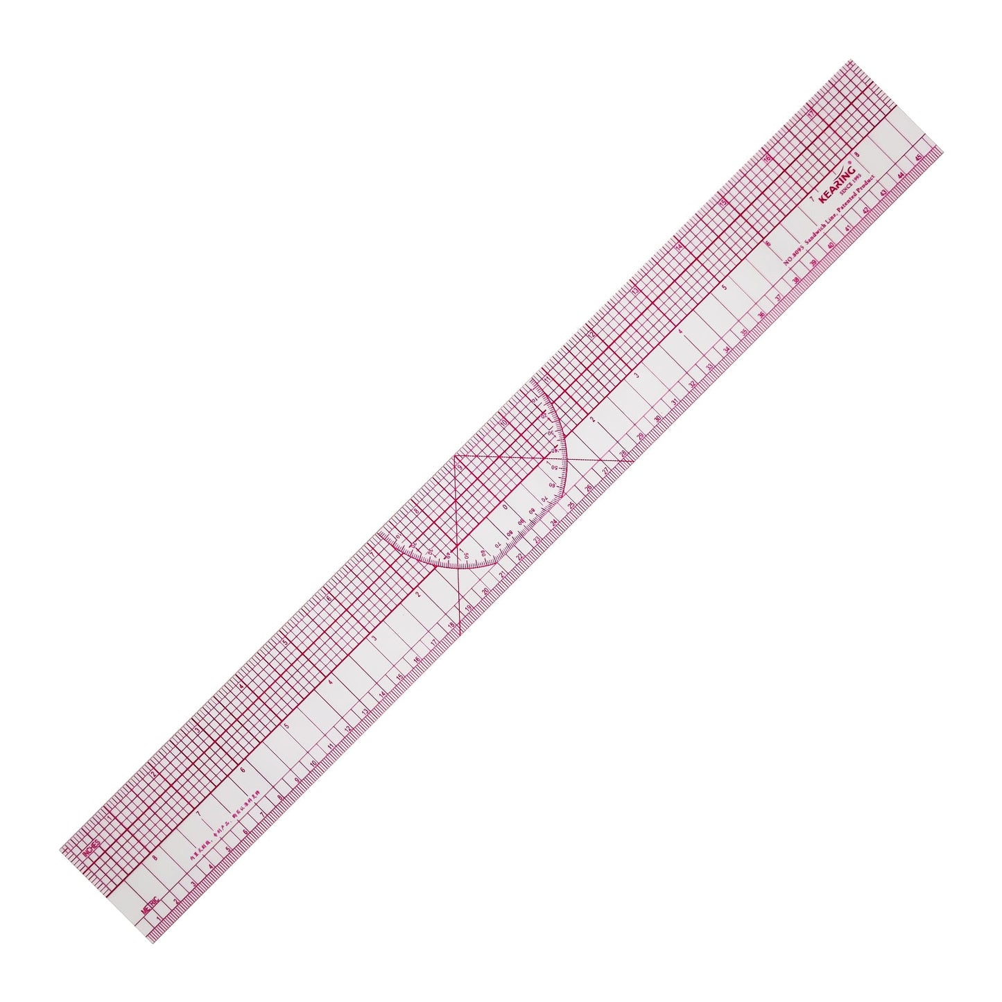 UK Pattern Grading Sewing Ruler, Dual Imperial and Metric Markings