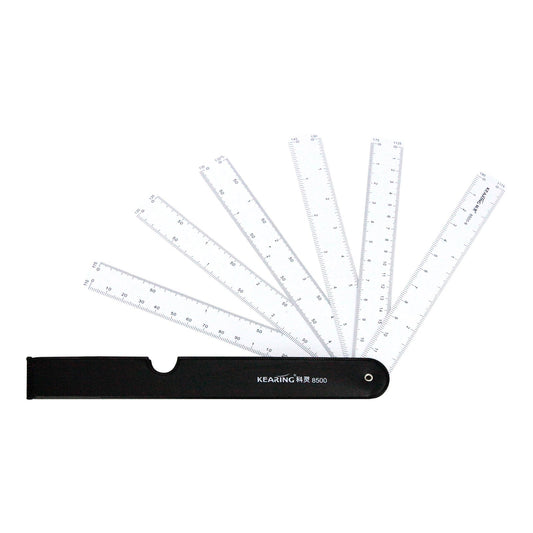 UK Fan-Shaped Plastic Scale Ruler – Multi-Scale Drafting & Measuring Tool