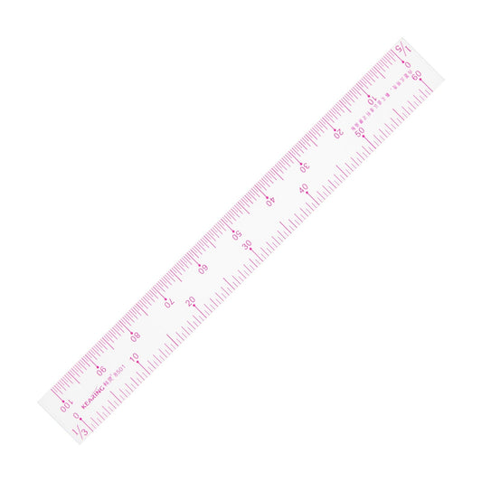 UK Plastic Scale Ruler 1.2mm Thick – Assorted Sizes - 8"