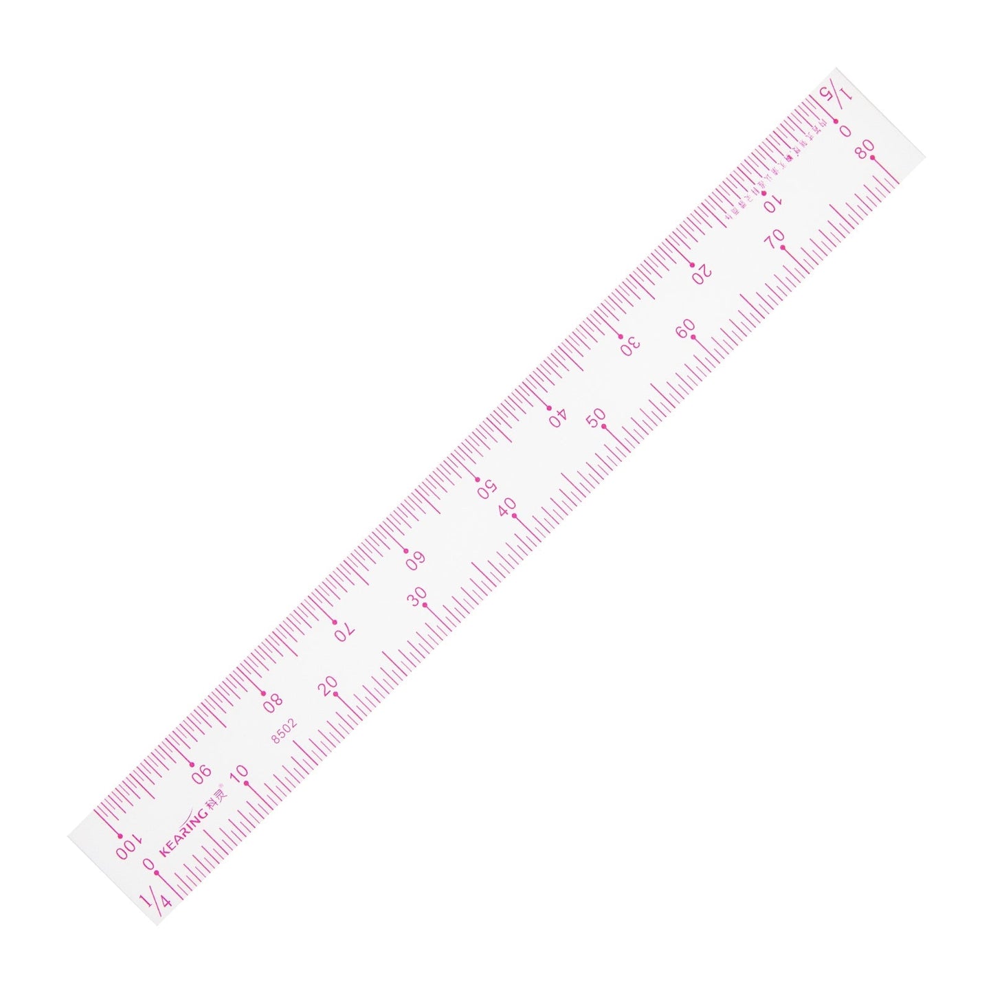 UK Plastic Scale Ruler 1.2mm Thick – Assorted Sizes - 8"