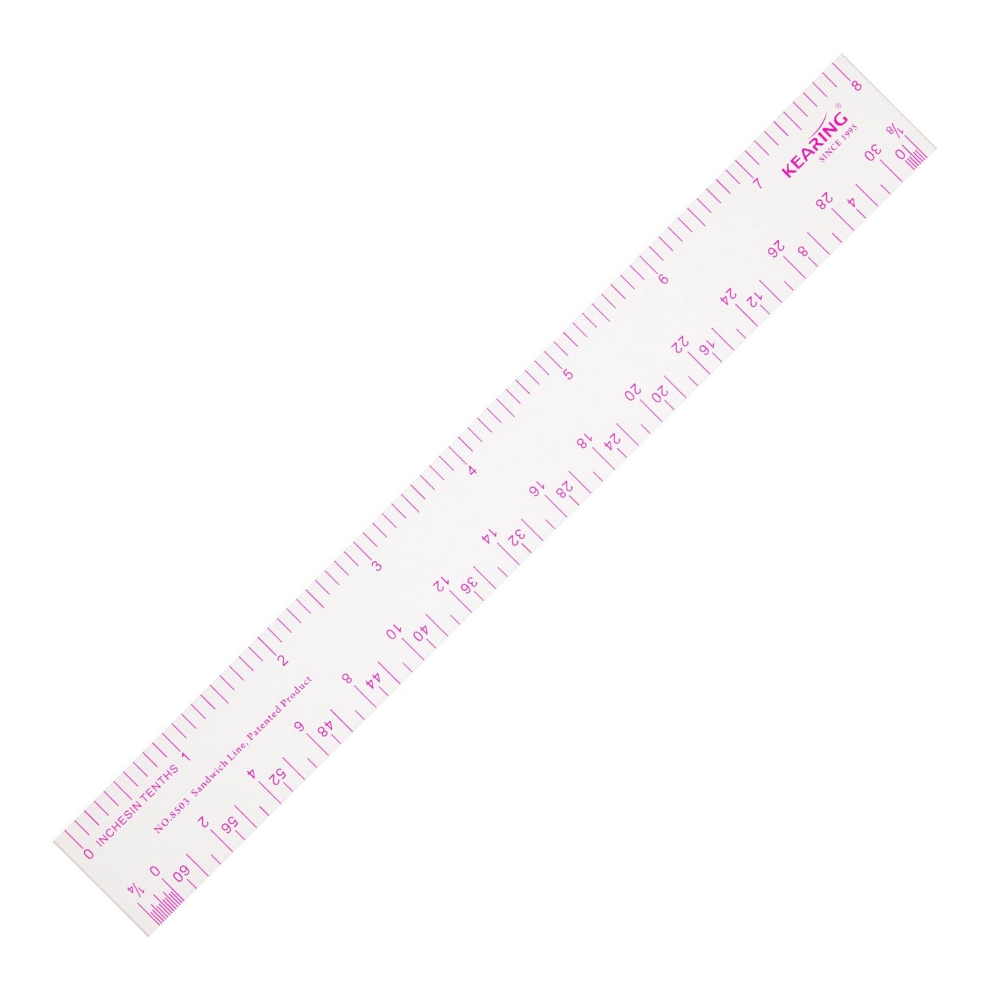 UK Plastic Scale Ruler 1.2mm Thick – Assorted Sizes - 8"