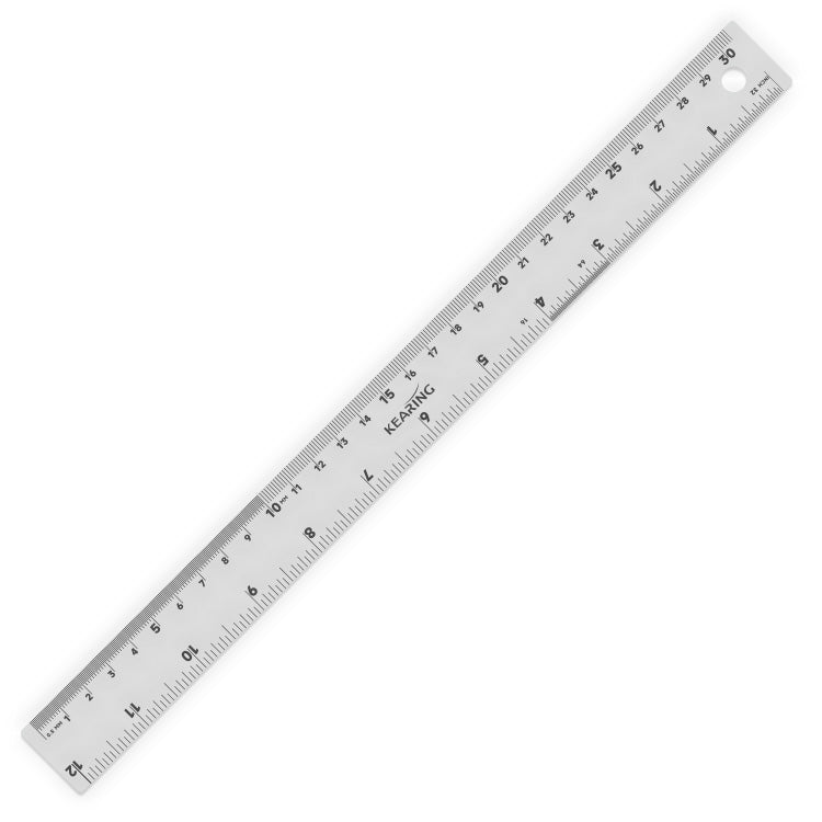 UK Stainless Steel Ruler with Both Imperial and Metric Markings – Assorted Sizes