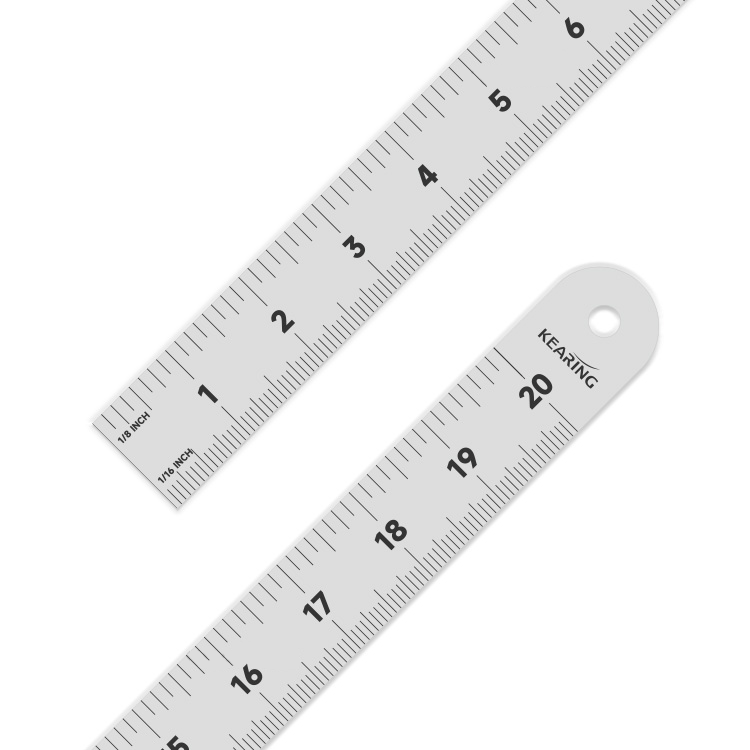 UK Stainless Steel Ruler with Both Imperial and Metric Markings – Assorted Sizes