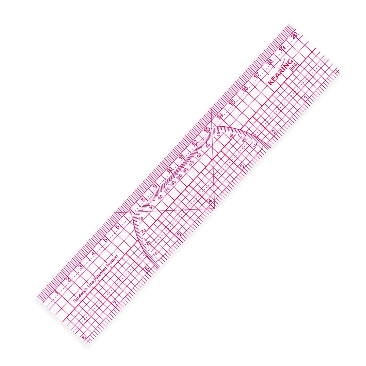 UK Pattern Grading Sewing Ruler, Dual Imperial and Metric Markings