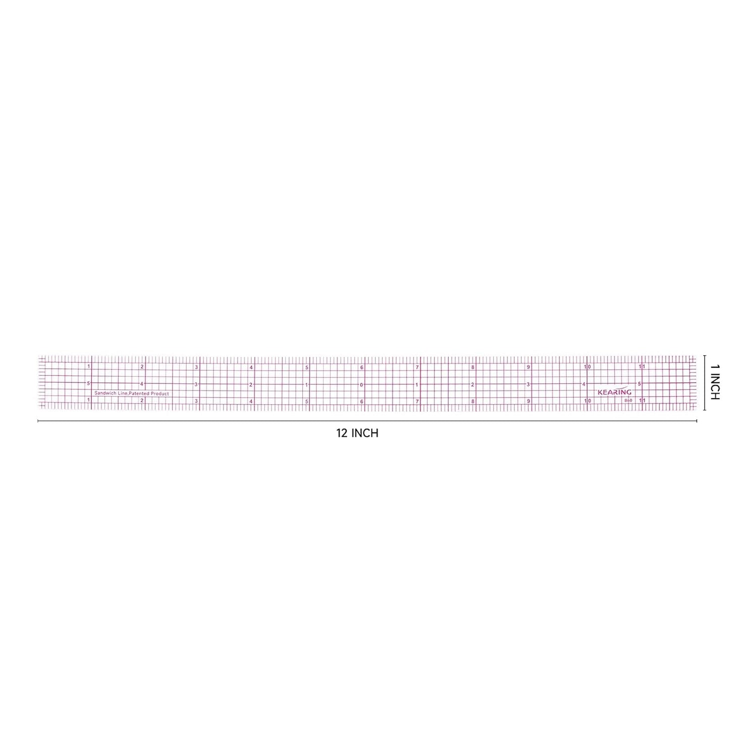UK Pattern Grading Ruler – Clear Plastic Sewing & Quilting Ruler