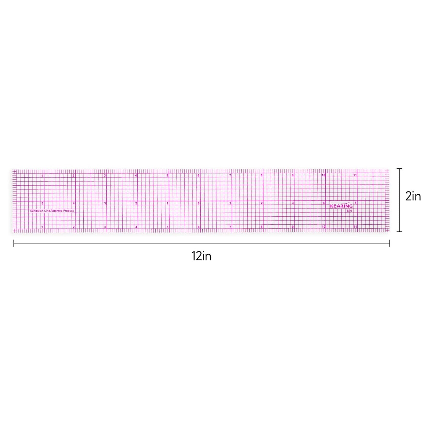 UK Pattern Grading Ruler – Clear Plastic Sewing & Quilting Ruler
