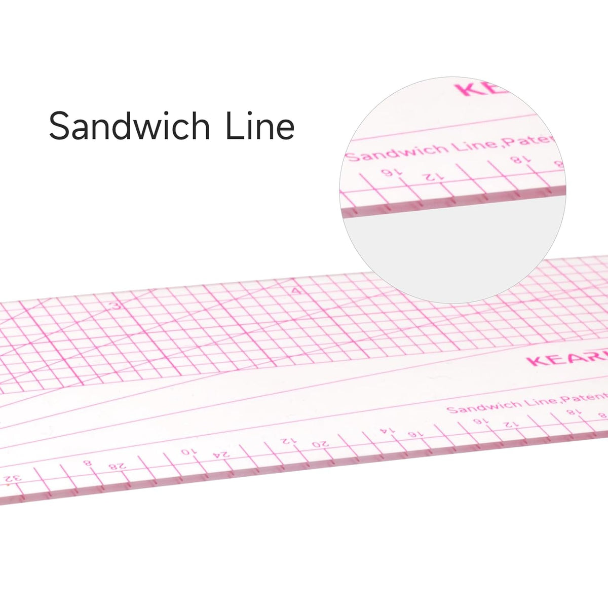 Hake Grading Ruler UK Pattern Grading Sewing Ruler, Dual Imperial and Metric Markings ...