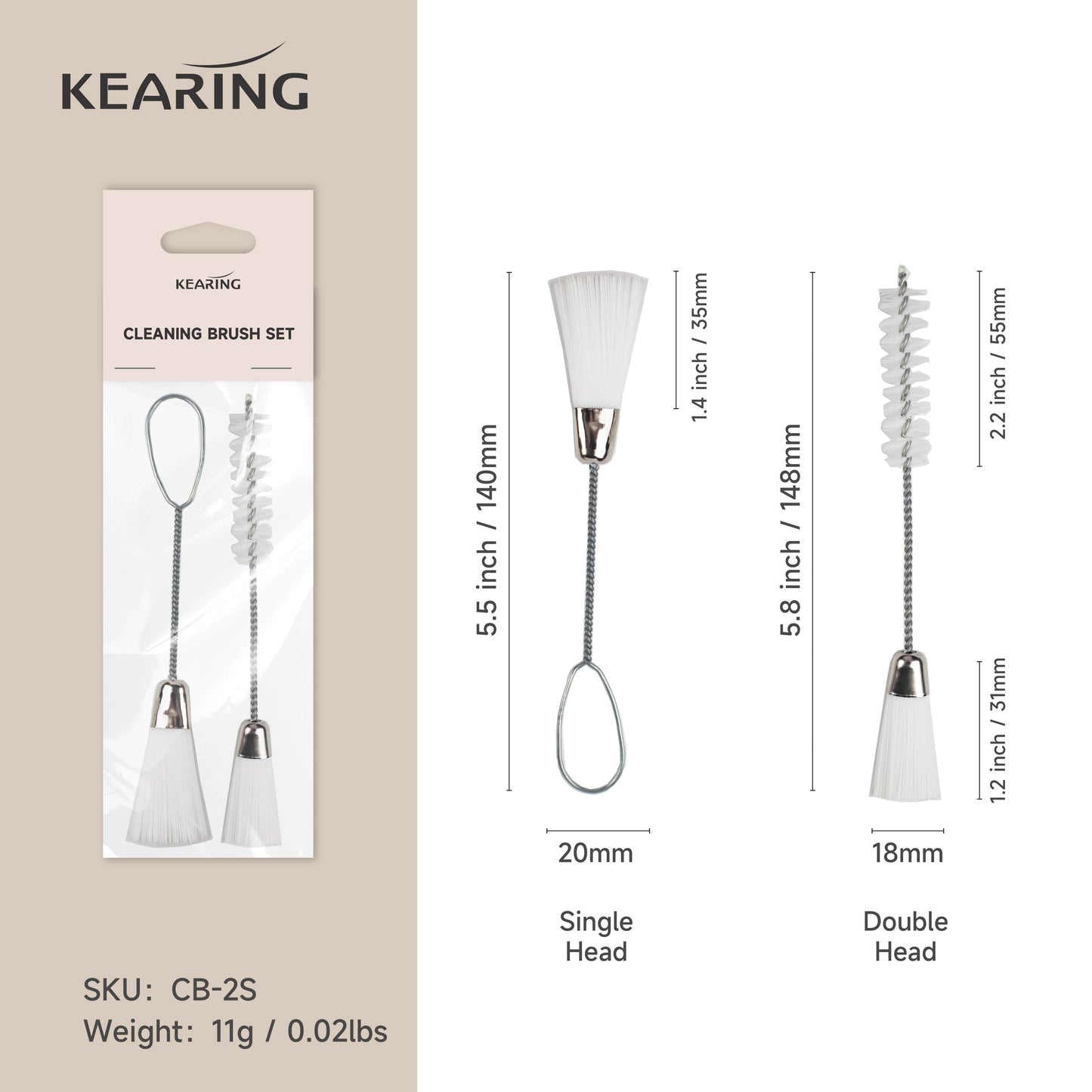 2 Piece Cleaning Brush Set