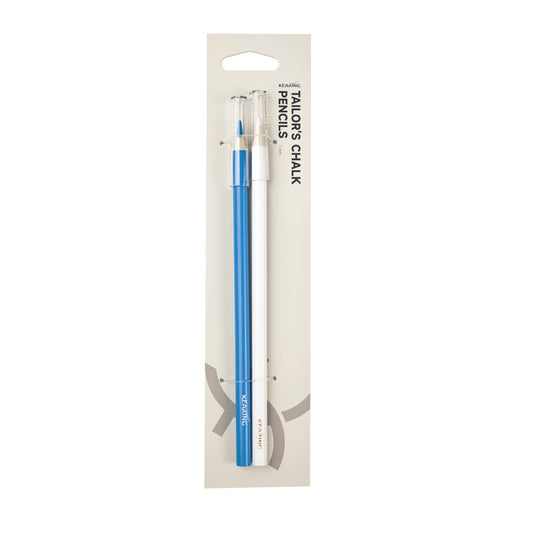 UK White & Blue Tailor's Chalk Marking Pencils – 2 Pack