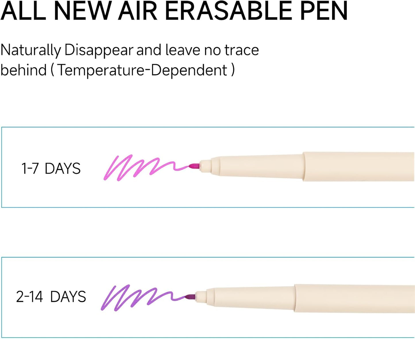 Air Erasable Marker for Fabric, Disappearing Ink Pen, Embroidery and Sewing Tool, Air Soluble Marking Pen for Quilting, DIY Crafts