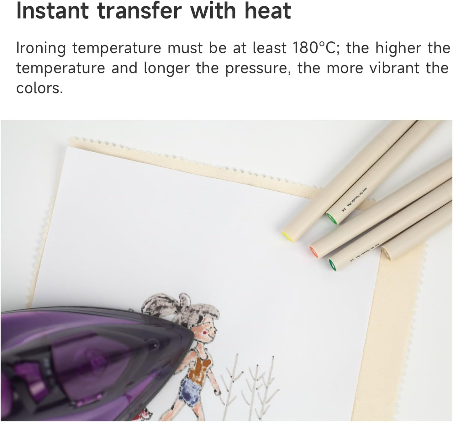 UK Iron On Transfer Pens Set, Embroidery Heat Transfer Marker