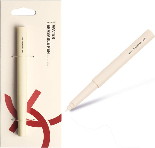 UK White Water Erasable Marking Pen for Fabric, Smooth Touch Disappearing Ink