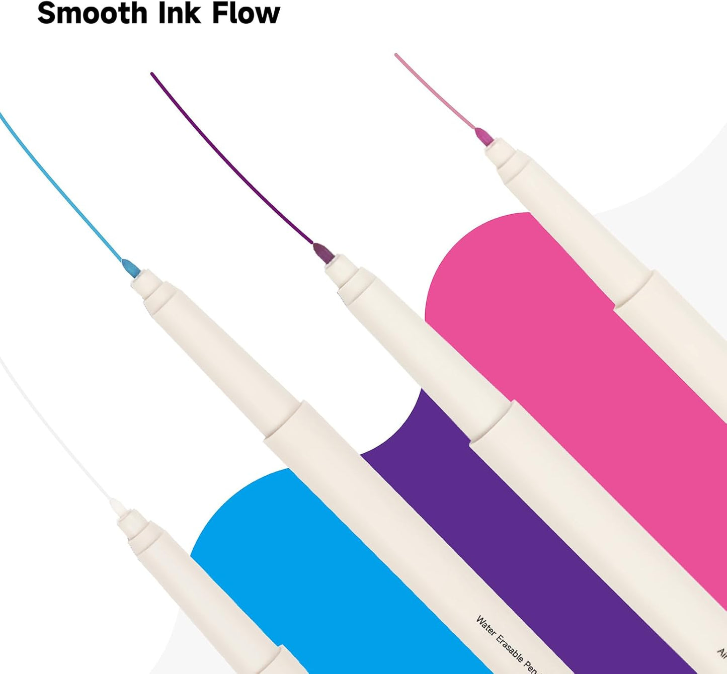 UK White Water Erasable Marking Pen for Fabric, Smooth Touch Disappearing Ink